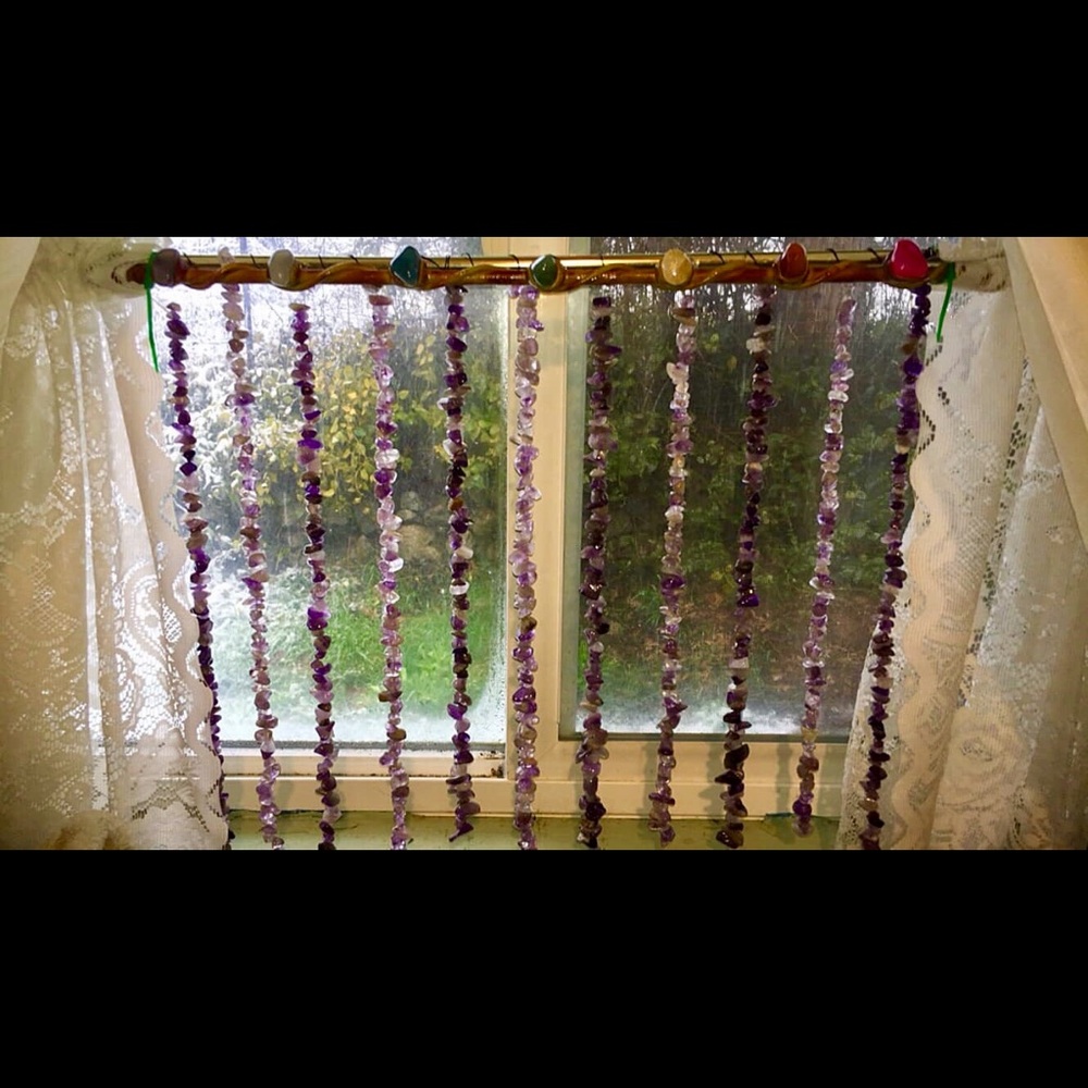 Amethyst crystal beaded curtains 💜